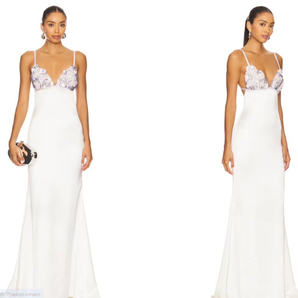 retrofete Oline Embroidered Dress in Ivory